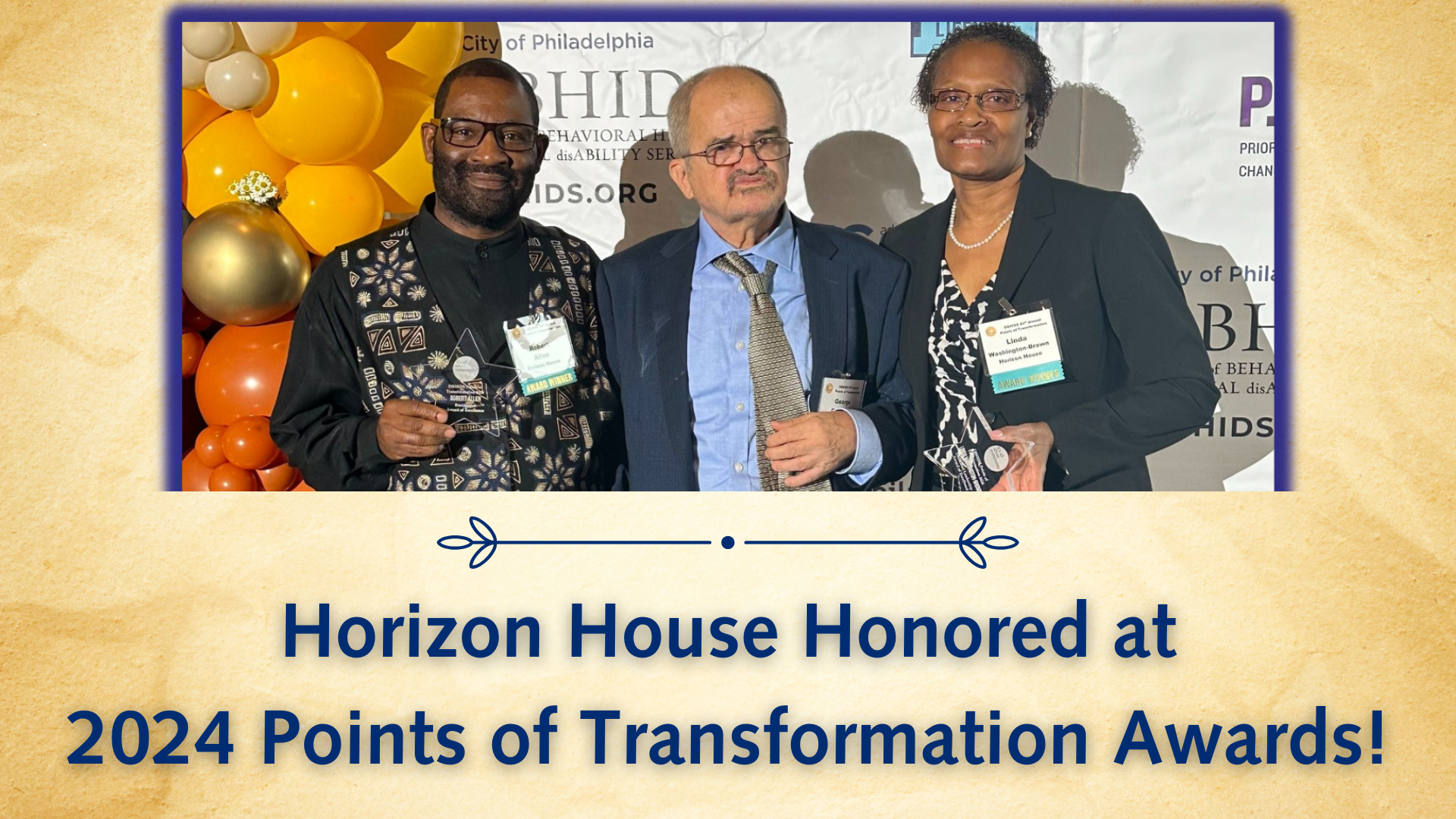 Horizon House Honored at 2024 Points of Transformation Awards